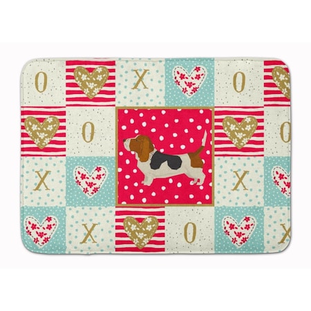 Carolines Treasures 19 x 27 in. Basset Hound Love Machine Washable Memory Foam Mat CK5908RUG